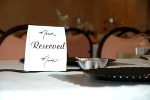 Reserved seat as a banquet